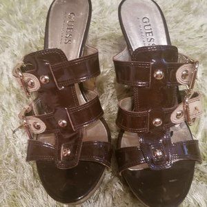 GUESS Buckle Wedges